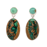Sterling Silver Variscite Drop Earrings